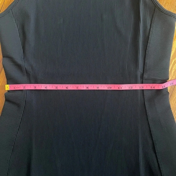 Athleta Women's Sleeveless Ribbed Midi Dress Black Size M - Picture 5 of 12